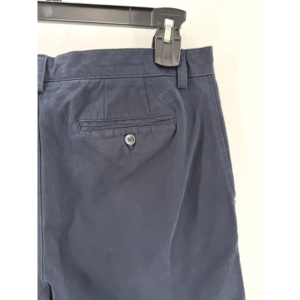 Banana Republic Chino Shorts Navy Blue Preppy Casual Mens 36 Cotton Flat Front